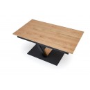 Стол обеденный HALMAR FANIS натуральный/черный 160-220/90